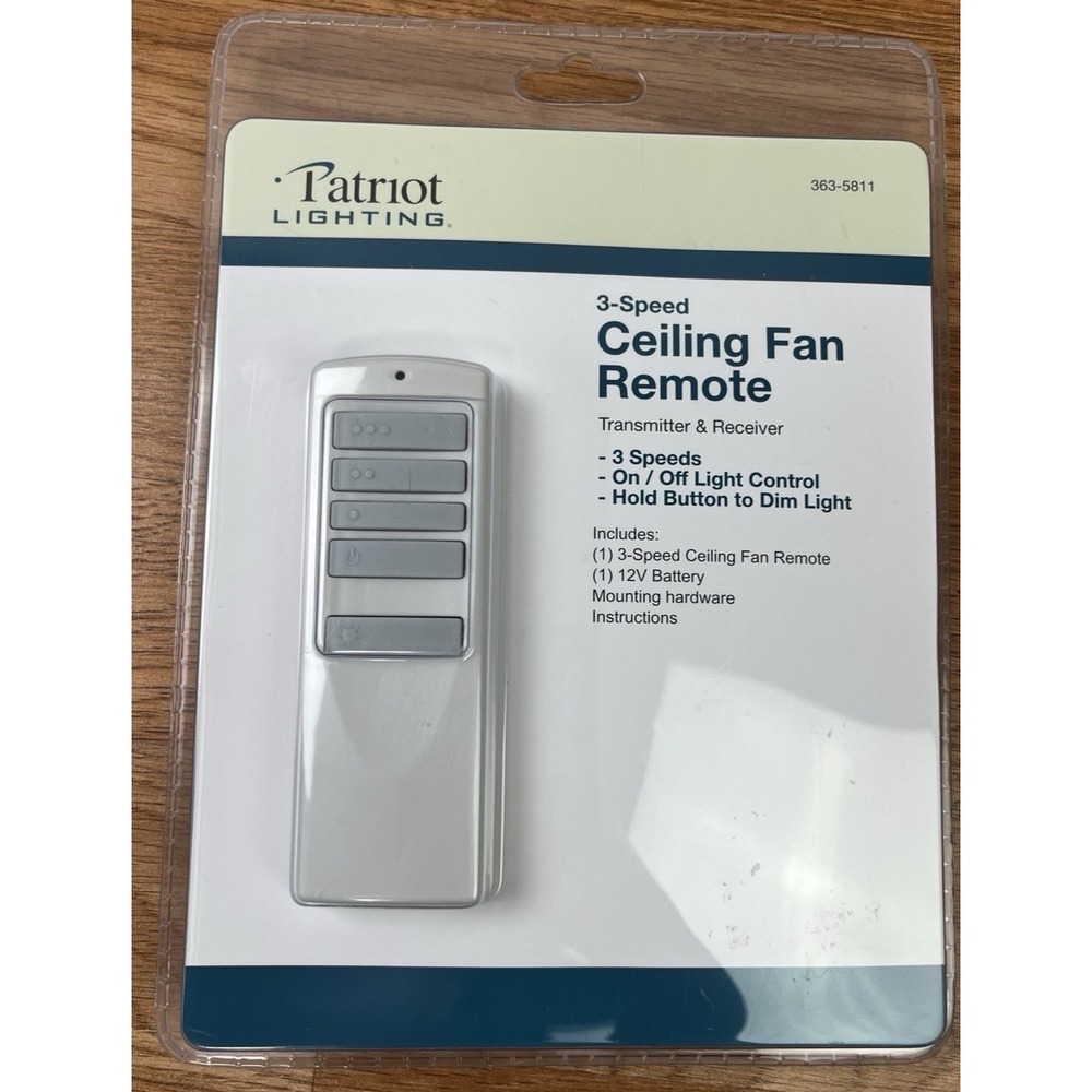 Patriot Lighting 3 Speed Ceiling Fan Remote Transmitter & Receiver 363-5811 NEW